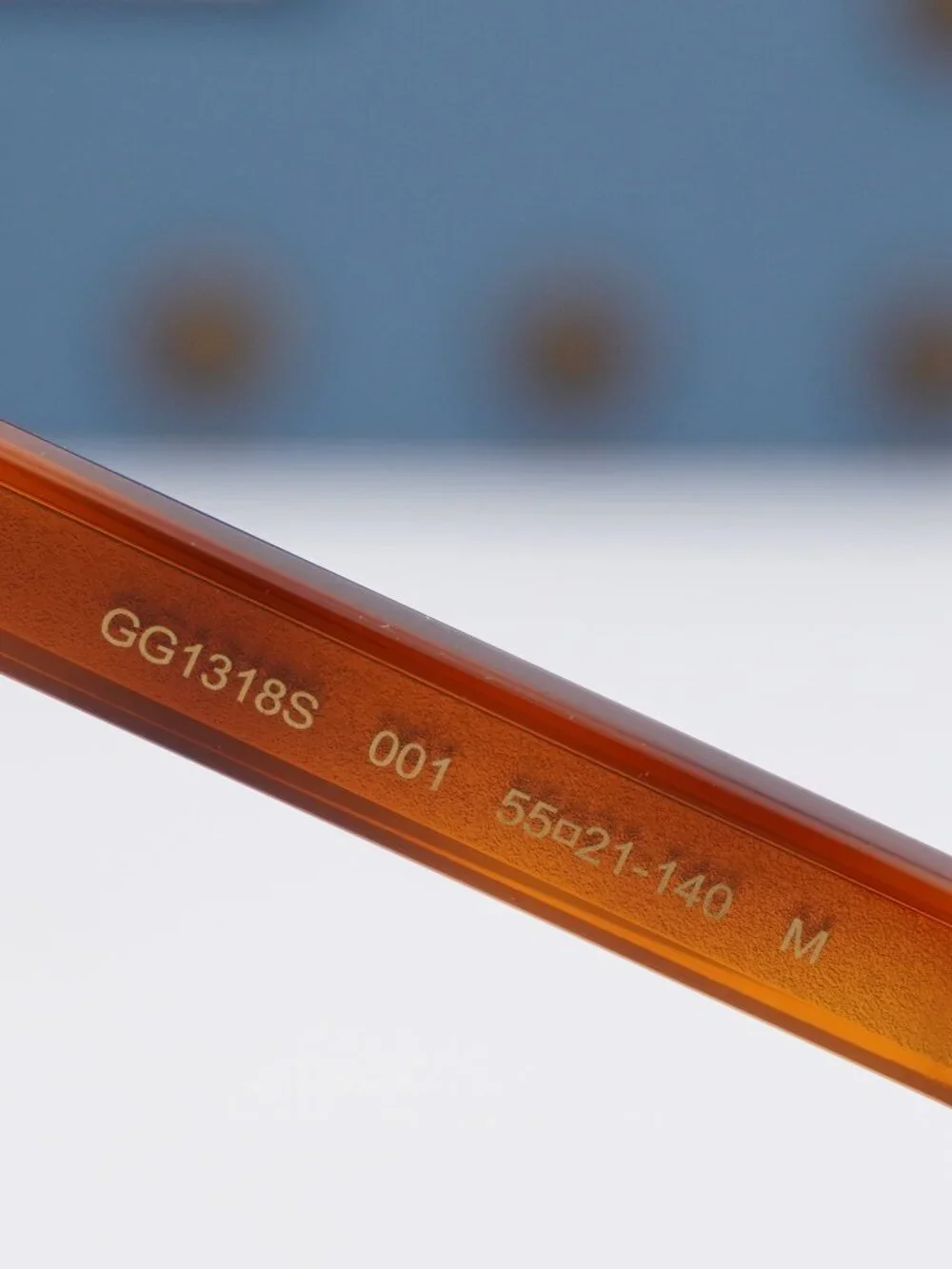 Gucci GG1318S 001 Square Sunglasses - Havana / Clear to Brown Photochromic